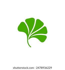 ginkgo leaf plant nature logo vector illustration template design