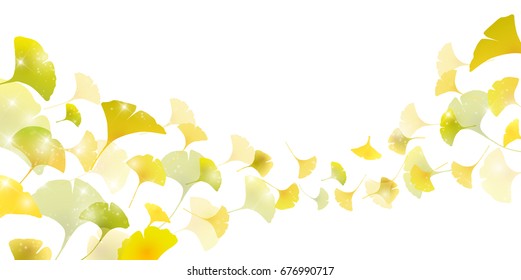 Ginkgo Leaves Autumn Background