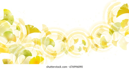 Ginkgo Leaves Autumn Background