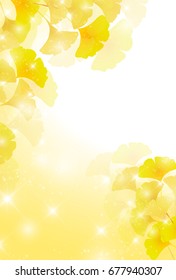 Ginkgo Leaves Autumn Background