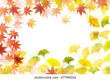 Ginkgo Leaves Autumn Background