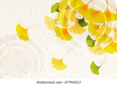 Ginkgo Leaves Autumn Background