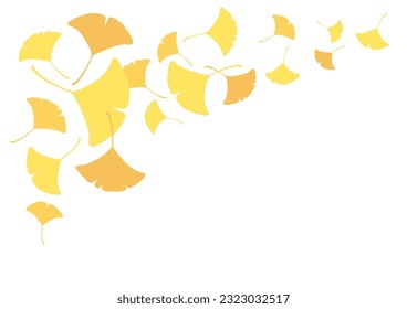 Ginkgo-Blätter, Hintergrund, Vektorgrafik