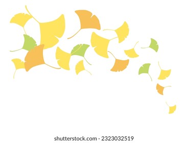 Ginkgo leaves background, vector illustration