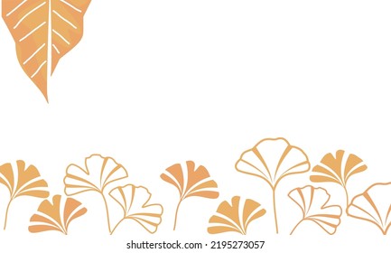 Ginkgo leaves on white background vector illustration.