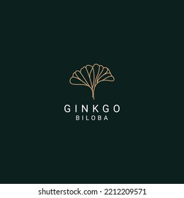 Ginkgo Logo Desing Icon Vector