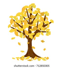 Ginkgo tree vector illustration