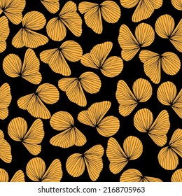 Ginkgo Vintage Color Seamless Pattern Vector