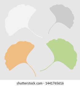 Ginko biloba leaf icon. Colored cartoon symbol. Isolated illustration.