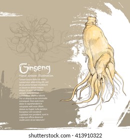 ginseng background design