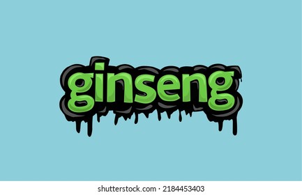 GINSENG background writing vector design very cool and simple