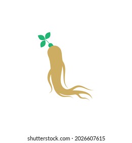 Ginseng icon design illustration template