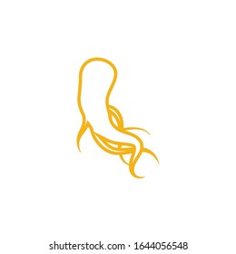 Ginseng icon design template vector isolated illustration