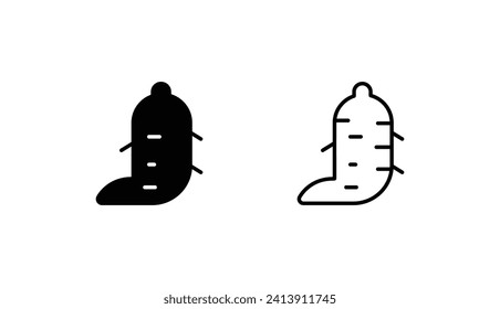 Diseño de iconos de Ginseng con ilustración de fondo blanco