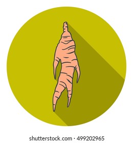 Ginseng icon in flat style isolated on white background. South Korea symbol stock vector illustration.