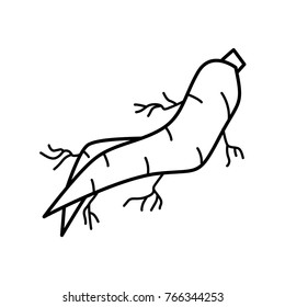 ginseng icon outline