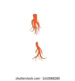 Ginseng icon Vector Illustration design Logo template
