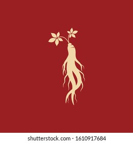 Ginseng icon Vector Illustration design Logo template