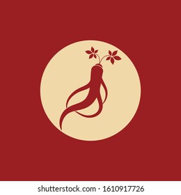 Ginseng icon Vector Illustration design Logo template