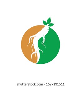 Ginseng icon Vector Illustration design Logo template