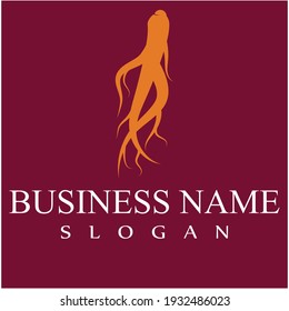 Ginseng icon Vector Illustration design Logo template