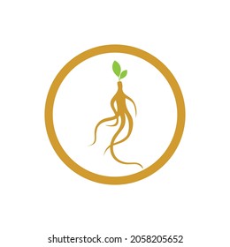 Ginseng icon Vector Illustration design Logo template