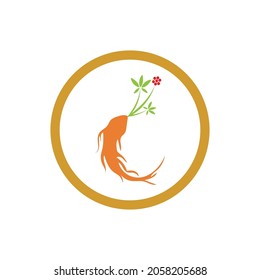 Ginseng icon Vector Illustration design Logo template