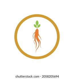 Ginseng icon Vector Illustration design Logo template