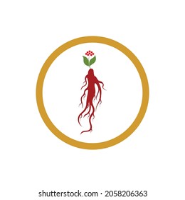 Ginseng icon Vector Illustration design Logo template