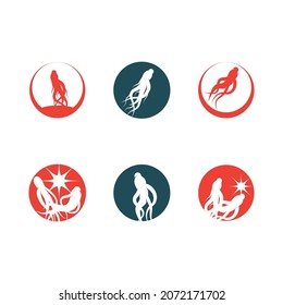 Ginseng icon Vector Illustration design Logo template