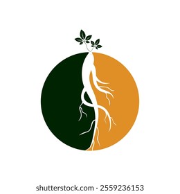 Ginseng icon Vector Illustration design Logo template