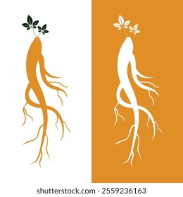 Ginseng icon Vector Illustration design Logo template