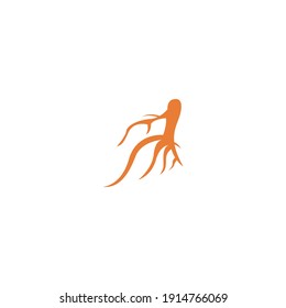 diseño de ilustraciones vectoriales de iconos de ginseng