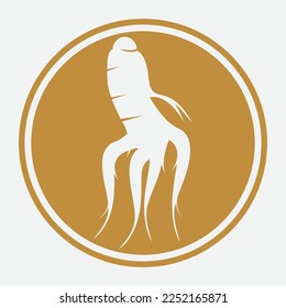 diseño de ilustraciones vectoriales de iconos de ginseng