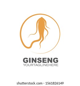 ginseng illustration icon vector design template