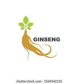 ginseng illustration icon vector design template