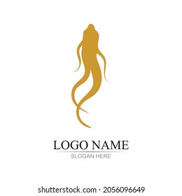 ginseng illustration icon vector design template