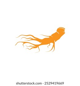 Plantilla de diseño de logotipo de ginseng y Ilustración vectorial de icono de símbolo