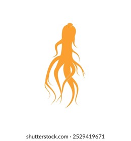 Ginseng logo design template and symbol icon vector illustration