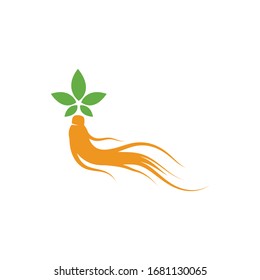 Ginseng logo illustration vector template