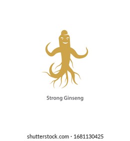 Plantilla vectorial de ilustración del logotipo de Ginseng