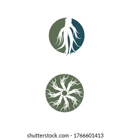 Ginseng Logo Template vector symbol nature