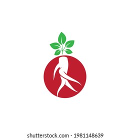 Ginseng logo vector design template