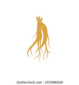Ginseng logo vector illustration design template