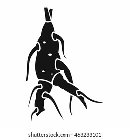 Ginseng panax root icon in simple style isolated on white background