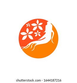 Ginseng plant icon logo design vector template illustration