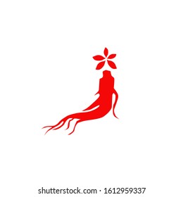 Ginseng plant logo icon design vector illustration template