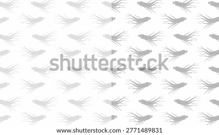 Ginseng Seamless Pattern. Handdrawn Root Illustration. Herbal Botanical Background. for Packaging Textile Design