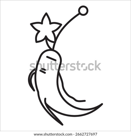 Ginseng stock icon outline vector