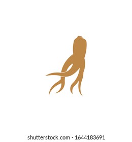 Plantilla de diseño de ilustración de icono de vector Ginseng